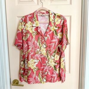 Pink graff Hawaiian button up